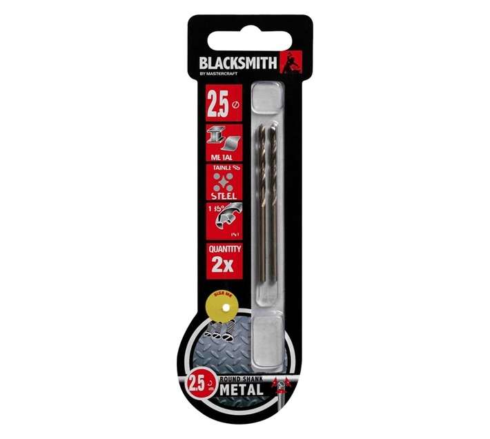 Blacksmith 2.5mm Metal Drill Bit Bshank (2 piece)