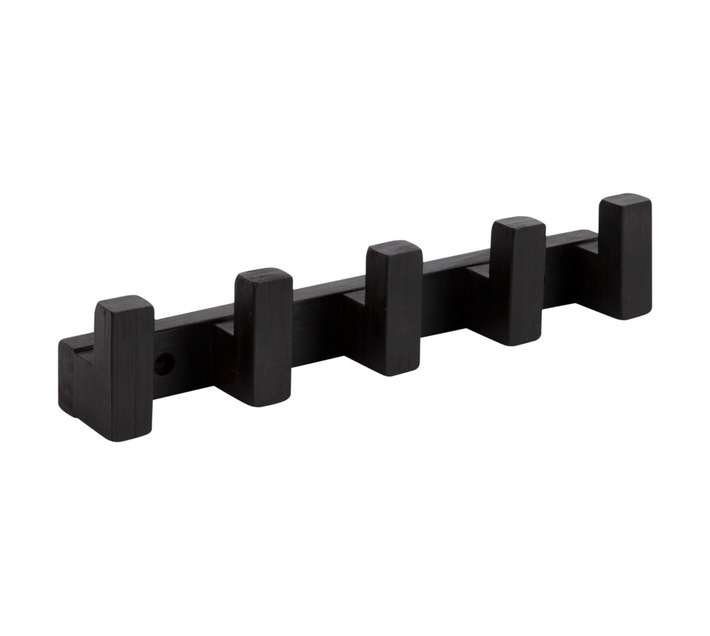 Lusso 5 Hook Bathroom Rack - Mahogany (100 x 100 x 360mm)