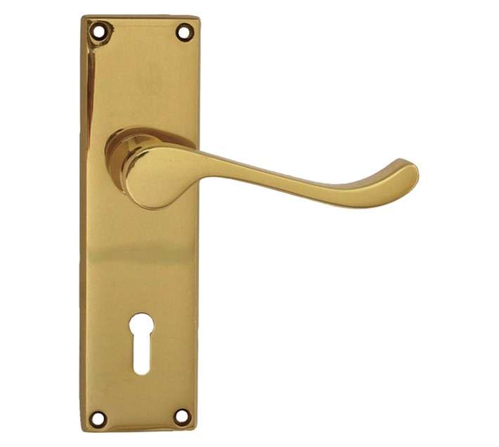 Euro Brass Handle Lever Cv36 - Brass