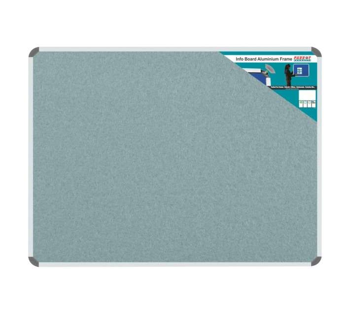 Parrot Products BD0741L Aluminium Frame Information Board - Grey (1200 x 900mm)