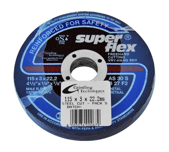 Superflex Cutting Wheels Steel (115mm) 5pk