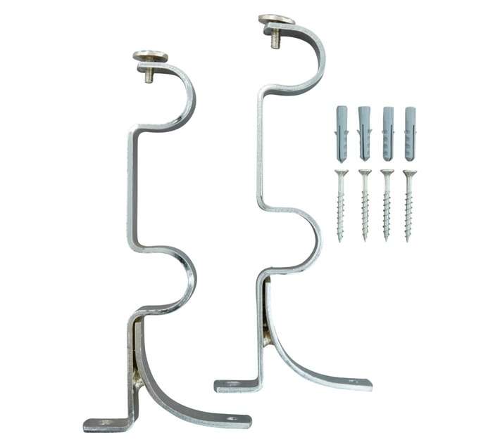 Double Gypsey Bracket - Chrome (28mm) 2 Pack