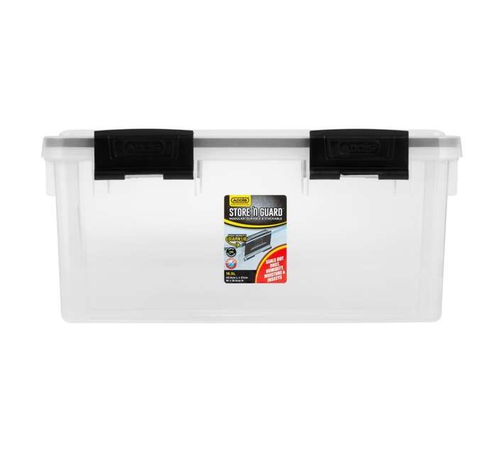 Addis Store N Guard Storage Box - Clear (16.5L)