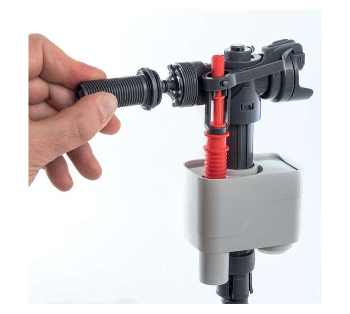Wirquin Doblo Universal Inlet Valve - Grey/Red (30.48mm)
