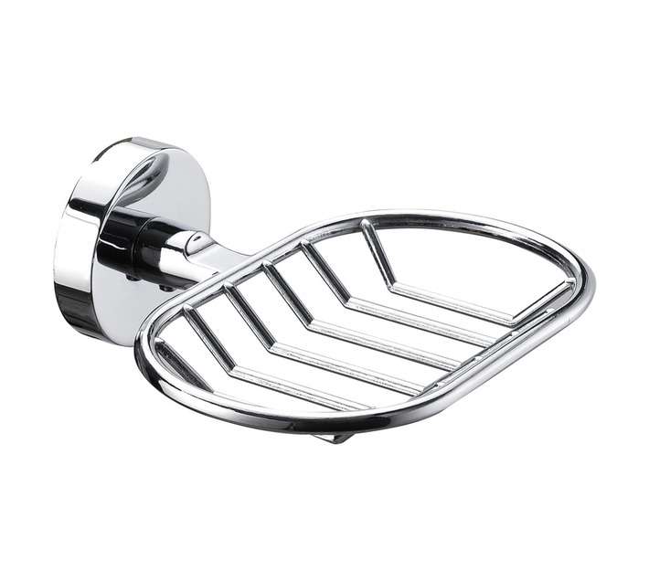 Raine Chrome Soap Basket - Silver