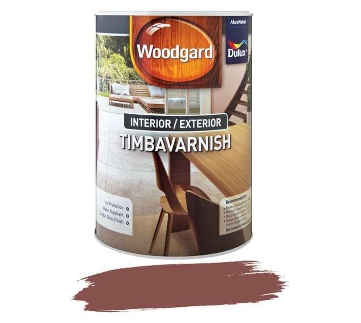 Woodgard Interior/Exterior Timba varnish (Water Based) - Mahogany (5L)