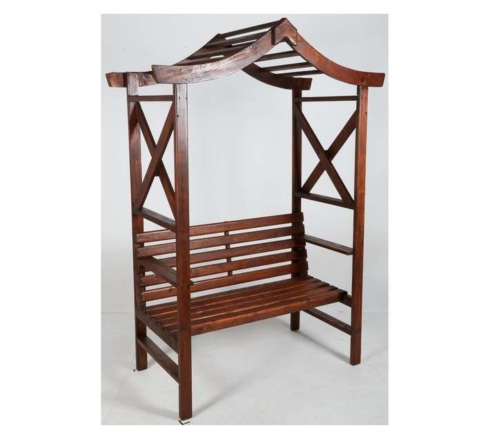 Wild Ways Imbuia Oriental Arbour Bench (1220 x 700 x 2300mm)
