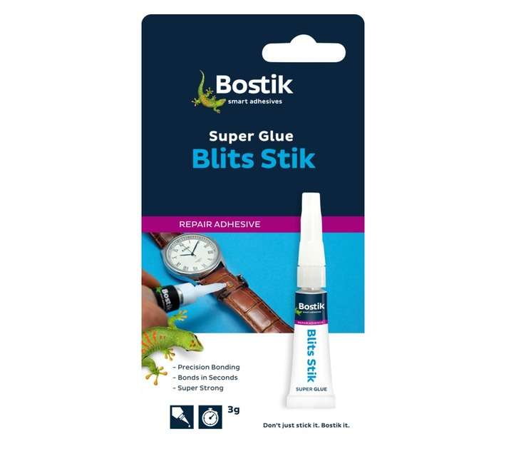 Bostik Blits Stik Super Glue - Clear (3g)