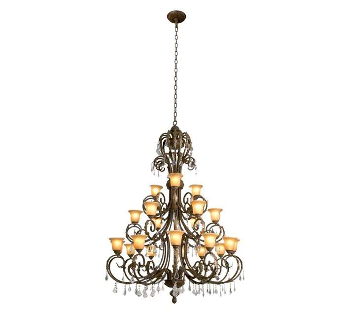 Radiant Real Pendant 21 Light Chandelier - Amber