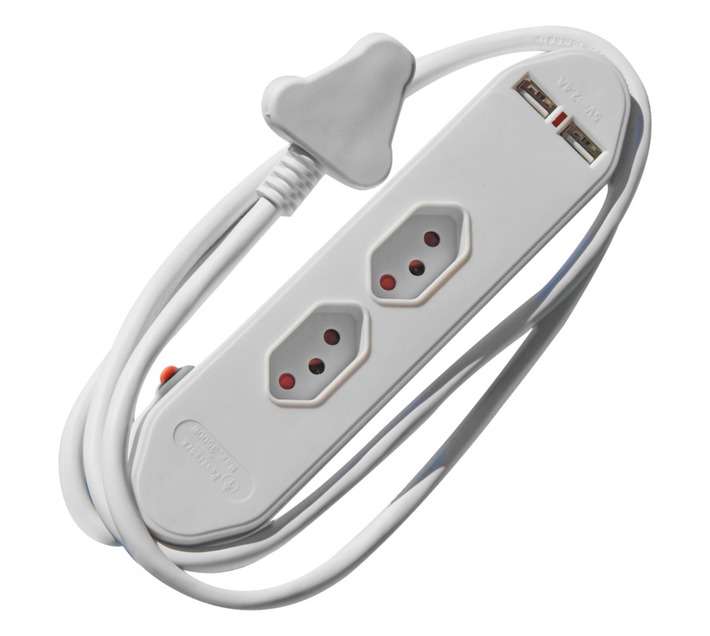 PowerWorx New Standard Core Slim Design Multi-Plug - White