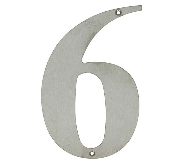Dortello Stainless Steel Numeral 6 (175mm)