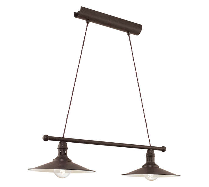 Eglo Stockbury 2 Light Pendant - Antique Brown