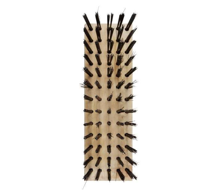 Academy Brushware Wooden Fine Wire Brush - Brown (158 x 48mm)