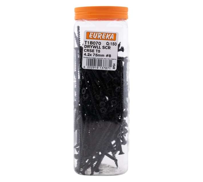 Eureka 150 x Drywall Coarse Thread Screws (4.2 x 75mm)