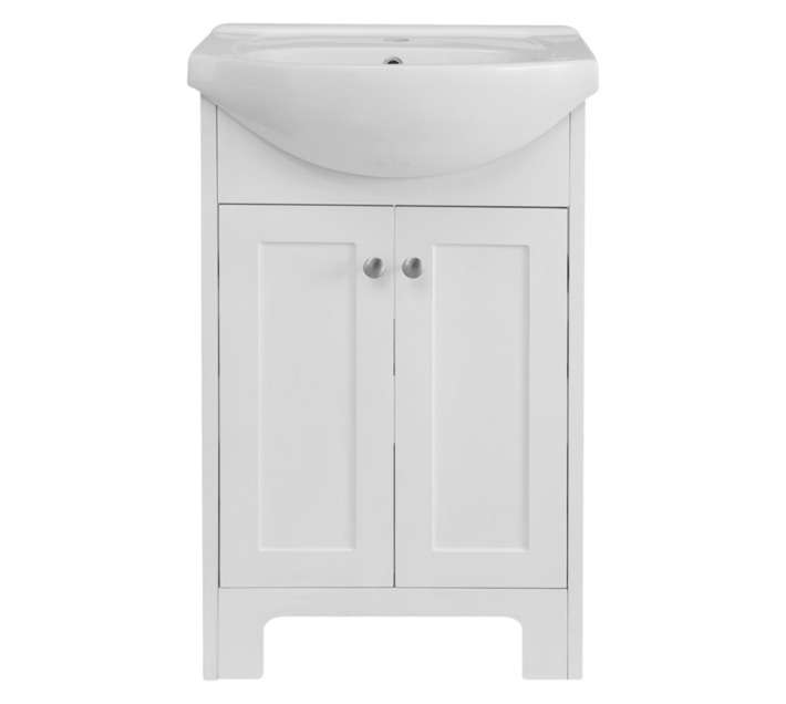 Lusso Contemporary Belly Basin Vanity Cabinet - White (550 x 295 x 865mm)