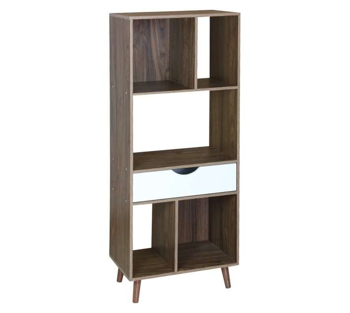 Home and Kitchen Tall Bookcase - Walnut (500 x 300 x 1230mm)