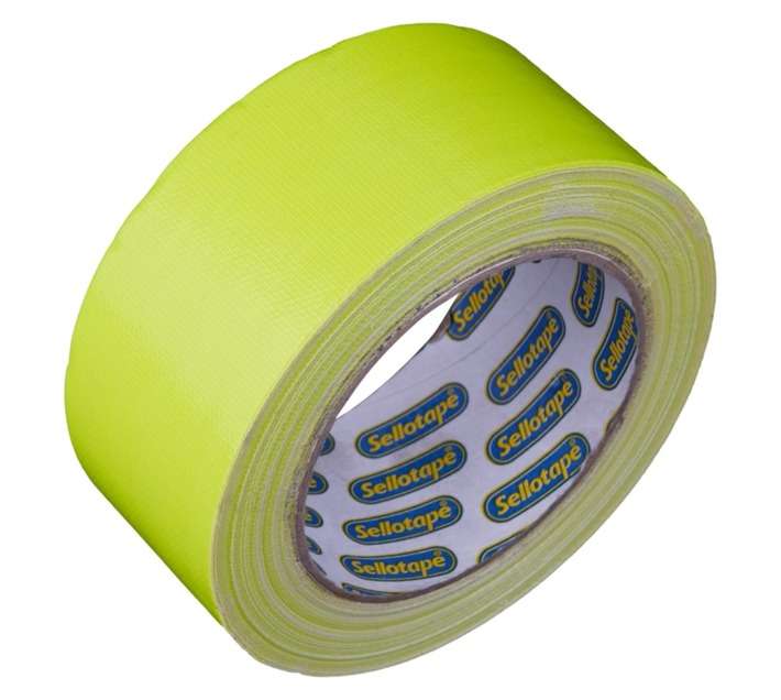 Sellotape Duct Tape Luminous - Yellow (20m x 48mm x 115mm)