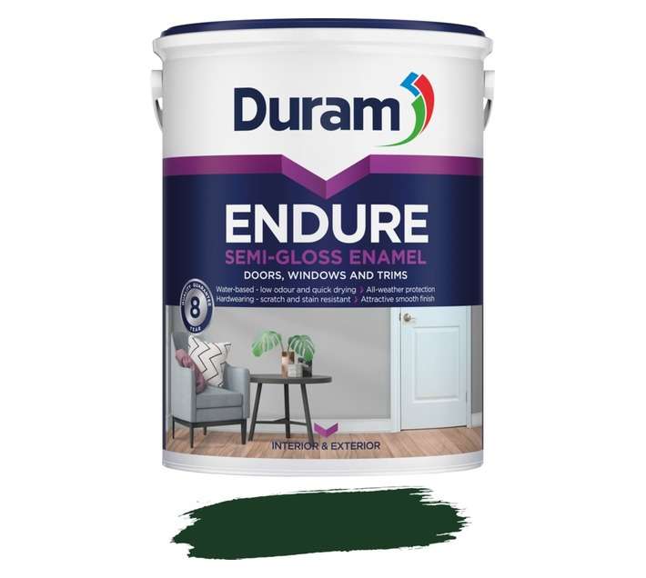 Duram Endure Semi-Gloss Enamel Trim Paint - Historical Green (5L)