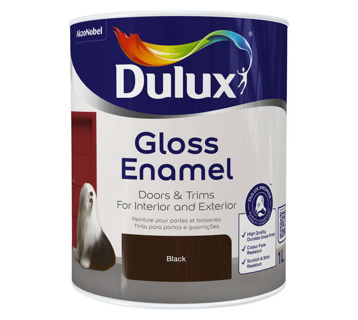 Dulux Gloss Enamel - Black (1L)