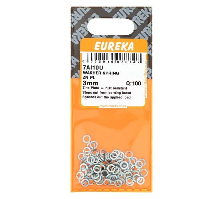 Eureka 100 x Spring Washers (3mm)