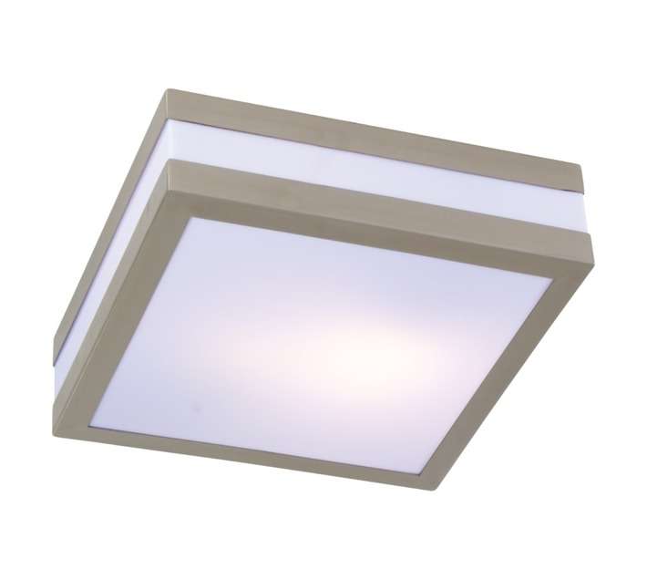 Eurolux Square Bathroom Ceiling Light - Stainless Steel