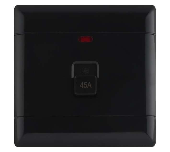 NEU 45A Stove Isolator Switch - Black (100 x 100mm)