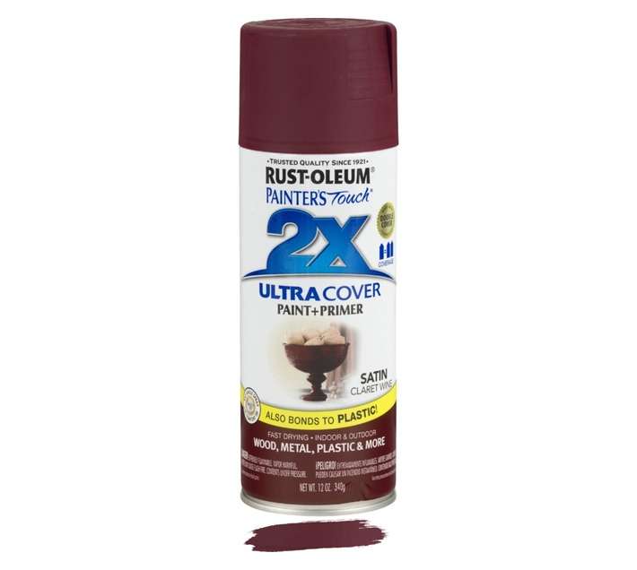 Rust-Oleum Spray Paint Touch 2X Ultra Cover - Satin Claret Wine (340g)