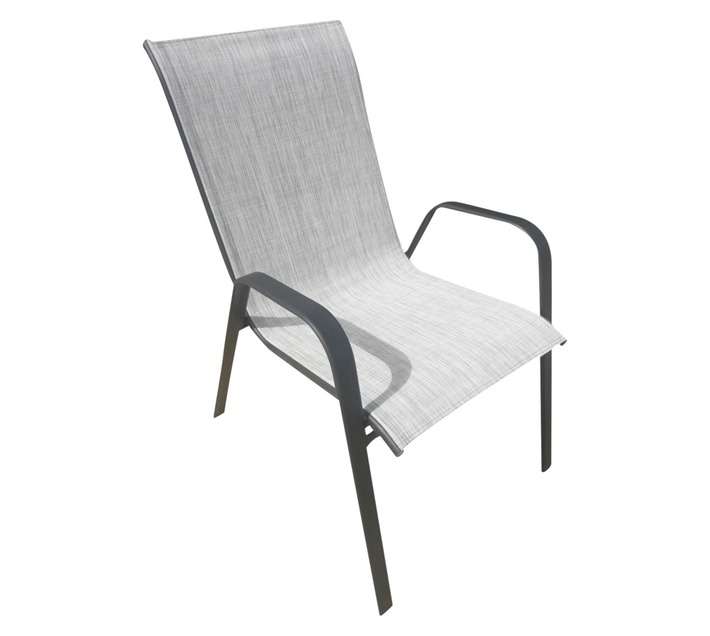 Design House LF62098-GBG Textilene Chair - Grey (740 x 550 x 950mm)