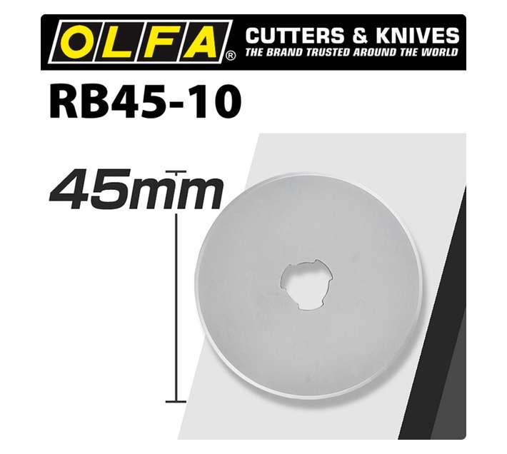 Olfa BLA RB45-10 10 x Rotary Cutter Blades (45mm)