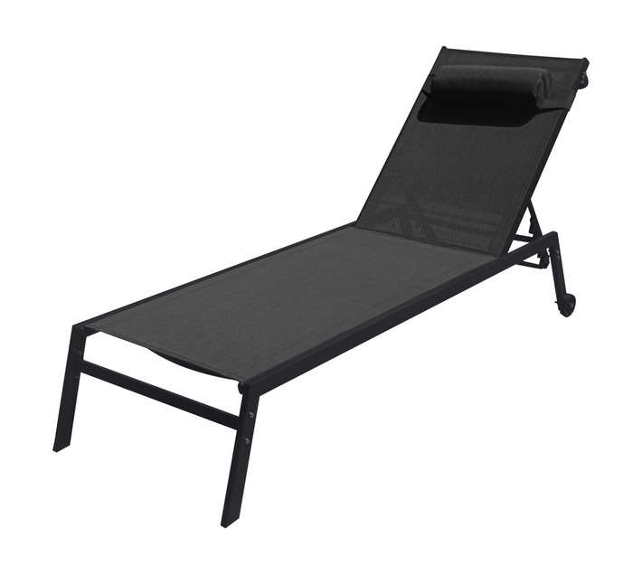 FDB Syros Sun Lounger - Dark Grey (2010 x 620 x 1045mm)