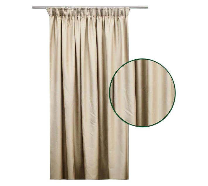 Plain Weave Curtain - Cappuccino (2300 x 2180mm)