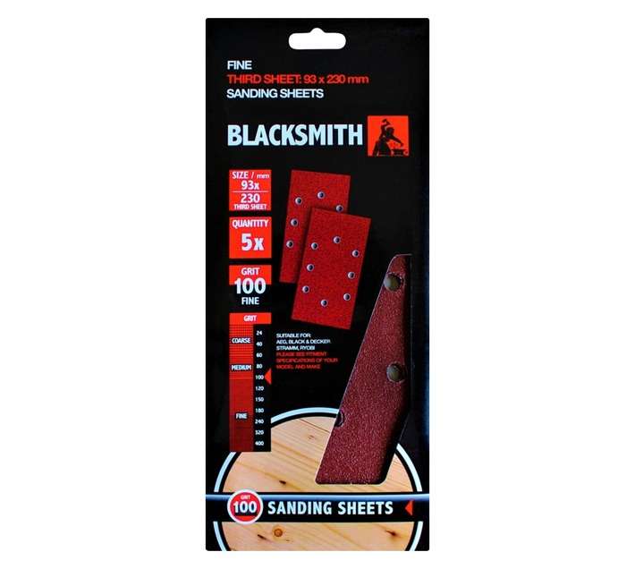 Blacksmith Aluoxide 1/3 Sand Paper Sheet 100 Grit