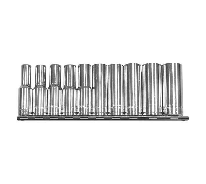 Mastercraft Â½" Deep Wall Socket Set (10 piece)