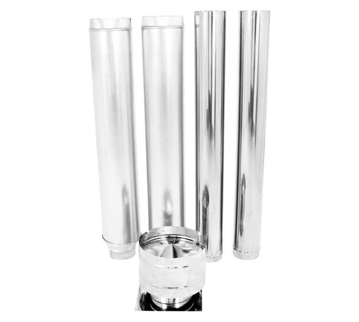Megamaster Stainless Steel Fireplace Flue Installation Kit (150mm)