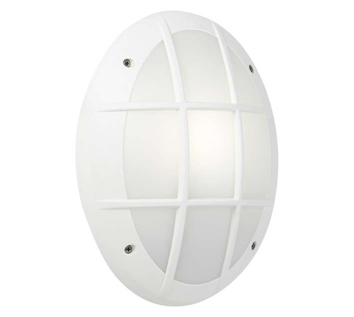 Fumagalli Danzi Oval Bulkhead Light with Grid - White (60W)