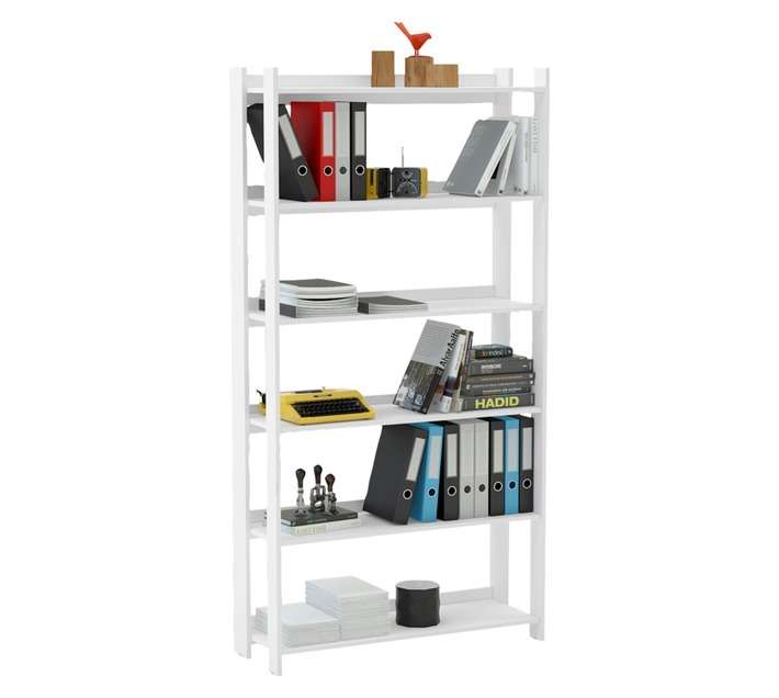 Click Furniture Platina High Bookcase - White (930 x 325 x 1800mm)