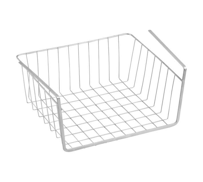 Home and Kitchen Small Undershelf Basket - Silver (300 x 255 x 177mm)