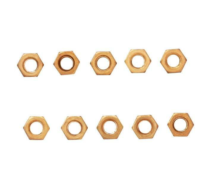 Eureka 6mm Solid Brass Hex Nut (10 Pack)