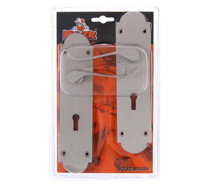Mackie 3 Lever Lockset GBL PLT/SCRL - Satin/Nickle