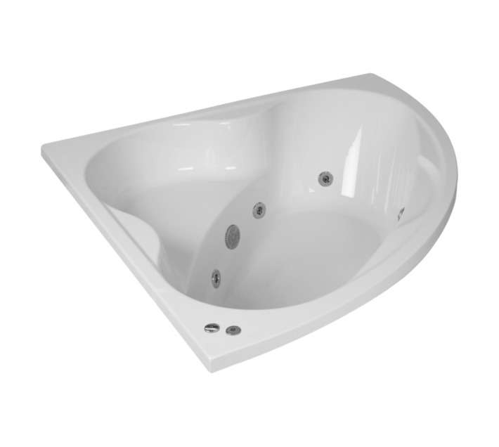 Betta Samba Corner Bath with 6 Jets - White