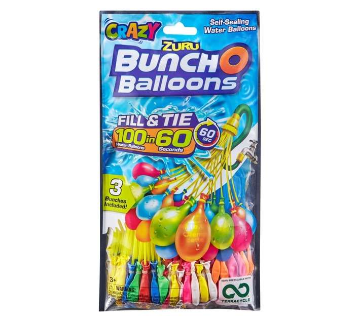 Bunch O Balloons 3 Pack Crazy Water Balloons â Multicoloured