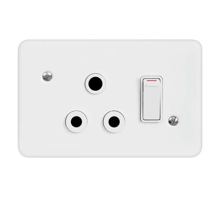 Lesco 4x2 Single White Socket - Steel