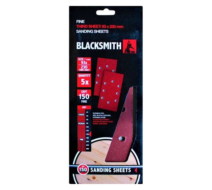 Blacksmith 1/3 Aluoxide Sand Paper Sheet 150 Grit