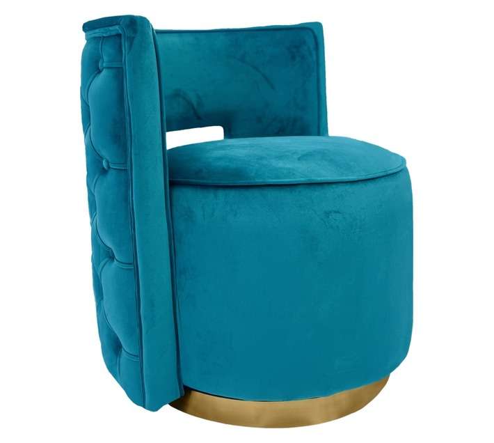 KC Furn Princess Swivel Sofa Chair - Gold (650 x 610 x 710mm)