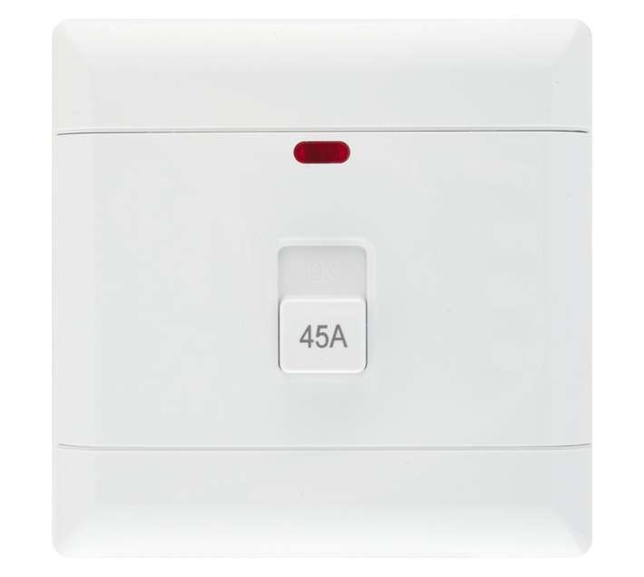 NEU 45A Stove Isolator Switch - White (100 x 100mm)