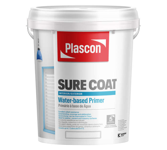 Plascon Water Based Sure Coat Plaster Primer - White (20L)