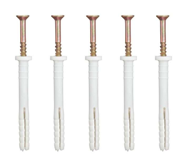 Eureka 6P70 6 x 55mm Nail In Rimmed - White (5 Pack)