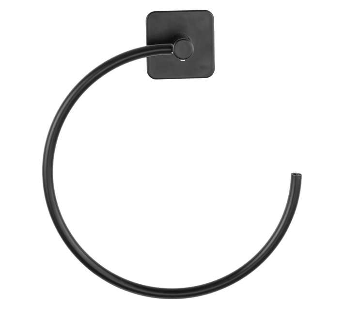 3M B6445P-5 Bathroom Basics Towel Ring - Black