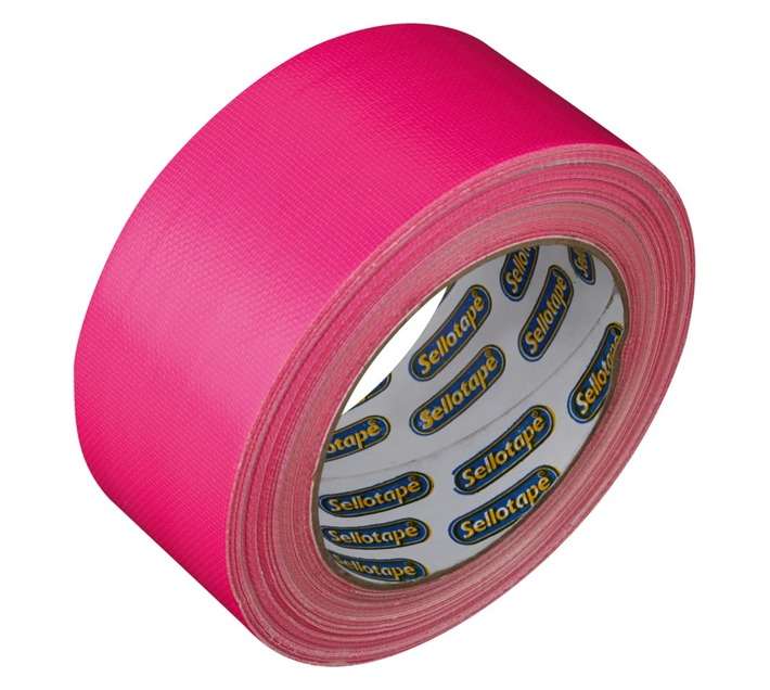 Sellotape Duct Tape Luminous - Pink (20m x 48mm x 115mm)