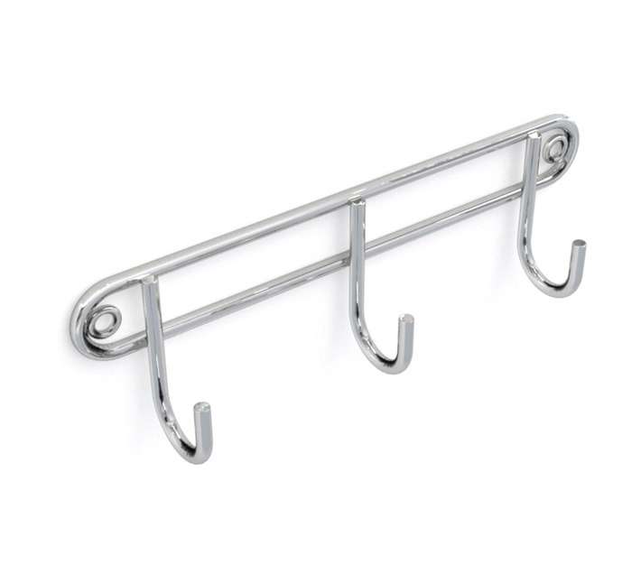 Steelcraft 3 Hook Wall Rack - Silver (190 x 36 x 57mm)